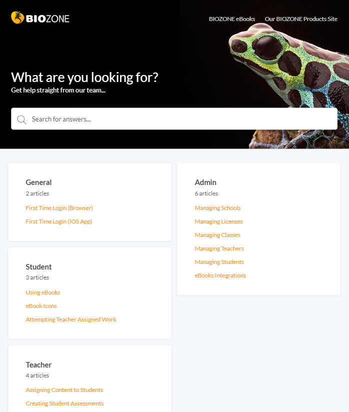 Knowledge Base Homepage